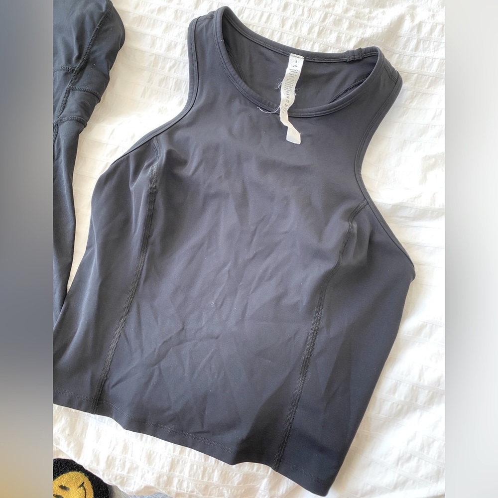 Lululemon Ribbed Nulu Racerback Yoga Tank Top, size 8, really cute